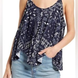 Free People Paisley Tank Top